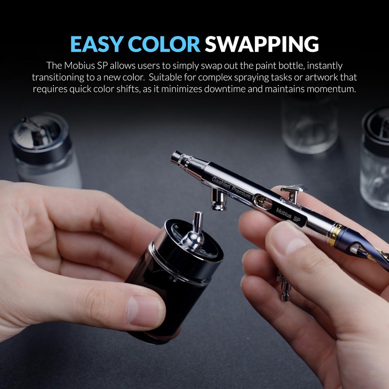 Gaahleri Gaahleri Airbrsuh Premium Series Mobius Siphon Feed Airbrush