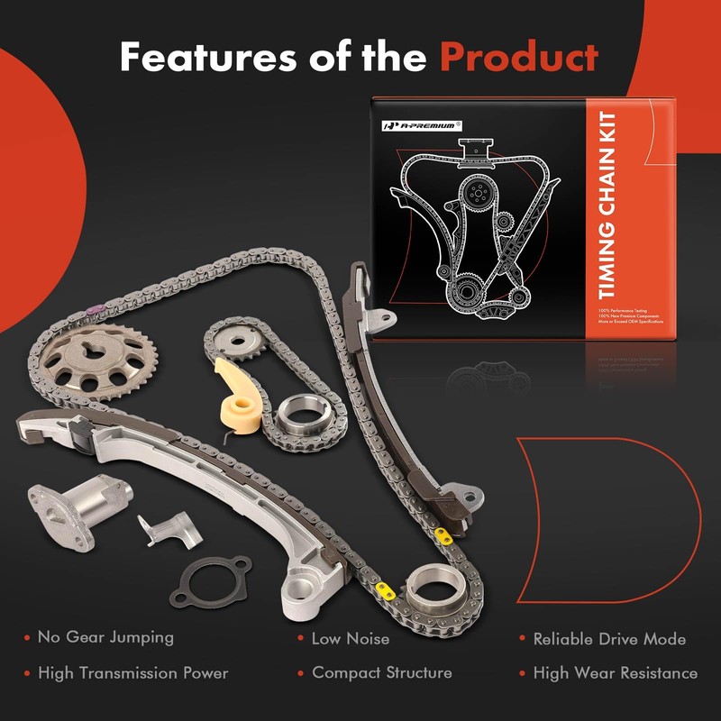 A-Premium 12-PC Engine Timing Chain Kit Compatible with Toyota Camry