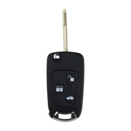 eMagTech 3-Button Remote Key Fob Replacement Key Remote Control Key Case Folding Key Case Compatible with Ford Mondeo Fiesta Ka Transit Key Fob Cover