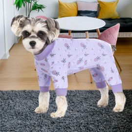 Dog Surgery Recovery Suit, Dog Onesie for Surgery Female Male Dogs, Dogs Pajamas Long Sleeve, Small Dogs Onesie, Abdominal Wound Bandages Surgical Suit, Cat Recovery Suit for Shedding Skin Disease
