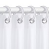 calfken 16Pcs Shower Curtain Rings,Shower Curtain Hooks with Unbreakable Plastic,O-Shaped