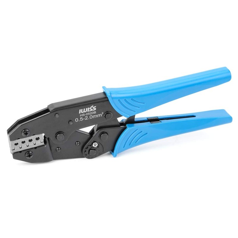 IWISS HS-0520B Ratchet Type Giboshi Terminal Precision Simultaneous Crimping Pliers,