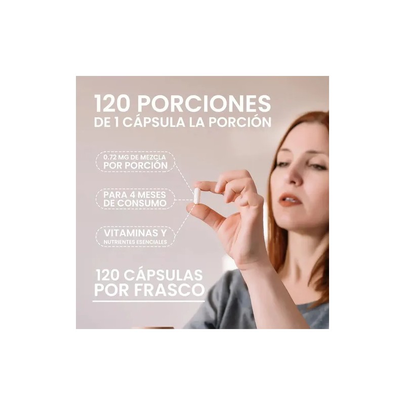 Multivitamínico Mujer 120 Cápsulas Nuboost Vitaminas Sabor Sin sabor