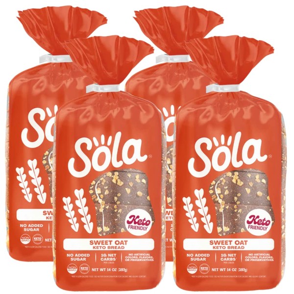 Sola Keto Bread, Sweet Oat - Delicious Non-GMO, No Added