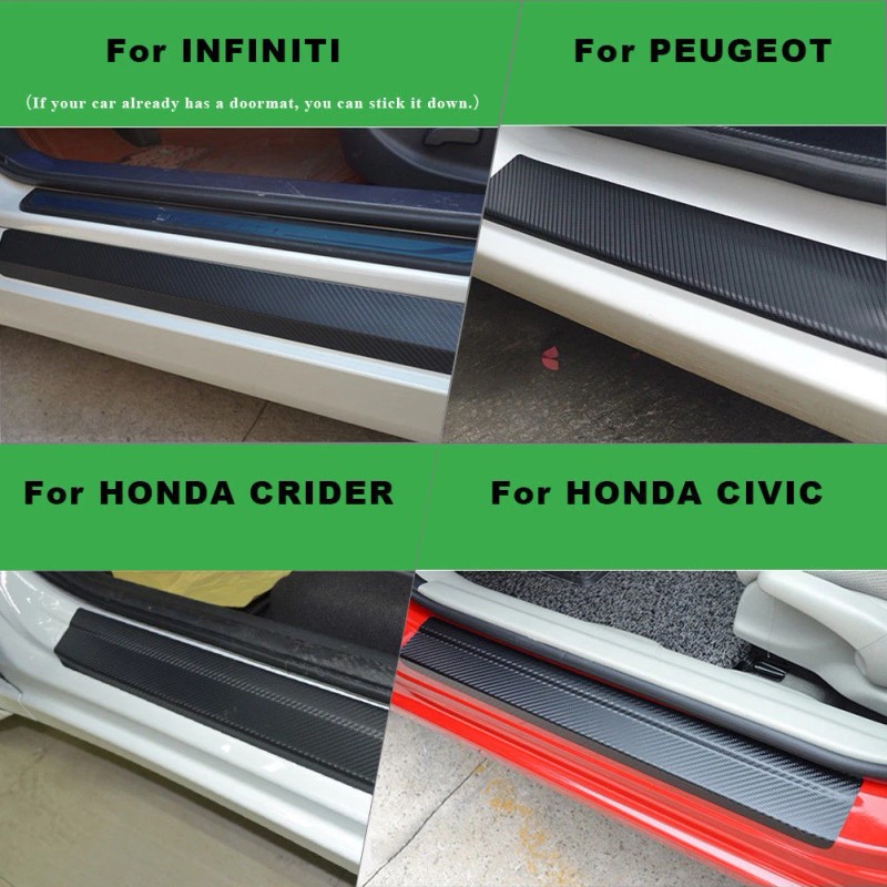 Unbranded 4pc For Dodge Ram 1500 Carbon Fiber Cab Door