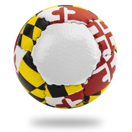 Lax Sak Soft Practice Lacrosse Balls - Same Weight & Size as a Regulation Lacrosse Balls, Great for Indoor & Outdoor Practices, Less Bounce & Minimal Rebounds - Maryland Flag, 2 Pack