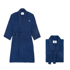 Dock & Bay Bath Robe - One Size Fits Most, Unisex Fit - Quick Dry & Super Absorbent - Classic - Nautical Navy