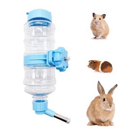 Acsist 16.7oz Guinea Pig No Drip Water Bottle,Rabbit Hanging Leakproof Water Dispenser,Hamster Automatic Water Feeder,Chinchilla Cages Crate Accessories for Bunny Ferret Squirrel Hedgehog (Blue)