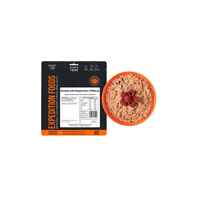 Expedition Foods Granola with Raspberries - Freeze Dried Meal (1000kcal)