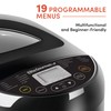 Elite Gourmet EBM8103B Programmable Bread Maker Machine 3 Loaf Sizes,