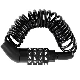 KYLOS Fahrradschloss Kabelschloss Helmschloss 150Cm Zahlenschloss Aus Zinklegierung Und Pvc Mit 4-Steillig Zahlencode Für Motorradhelm, Fahrradhelm, Kinderwagen