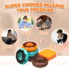 RoundFunny 16 Pcs Food Magnetic Slider Fidget Haptic Coin Donut