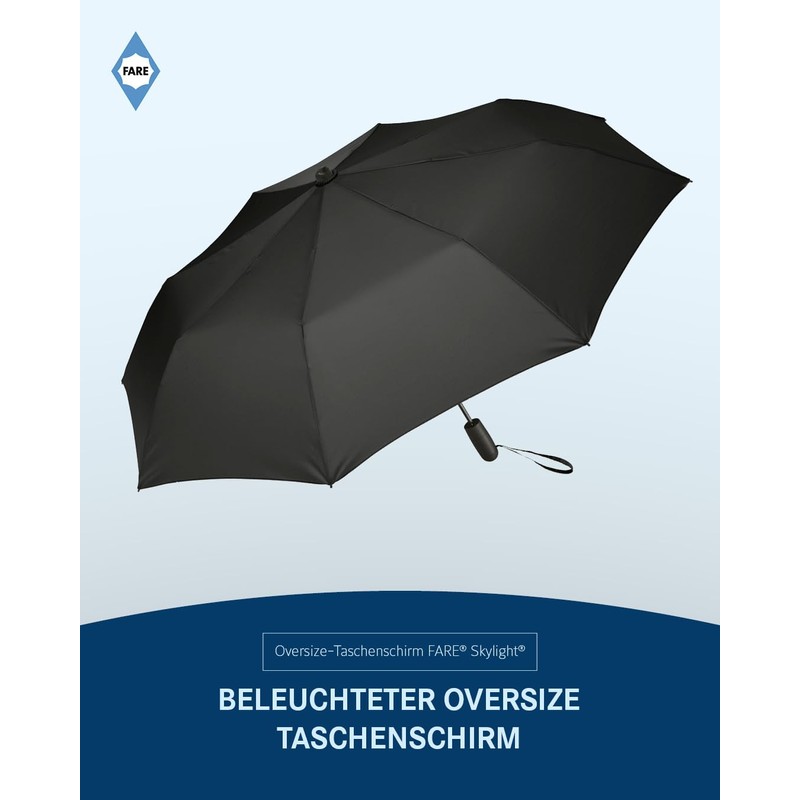 FARE Oversized Pocket Umbrella Skylight - Effective Umbrella with LED