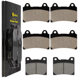 Caltric Front Rear Brake Pads for Yamaha FJ1200 FJ12 1989 1990 1991 1992 Front Rear Pads