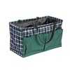 Household Essentials Plaid Utility Tote with Handles, Rectangular Krush Tote,