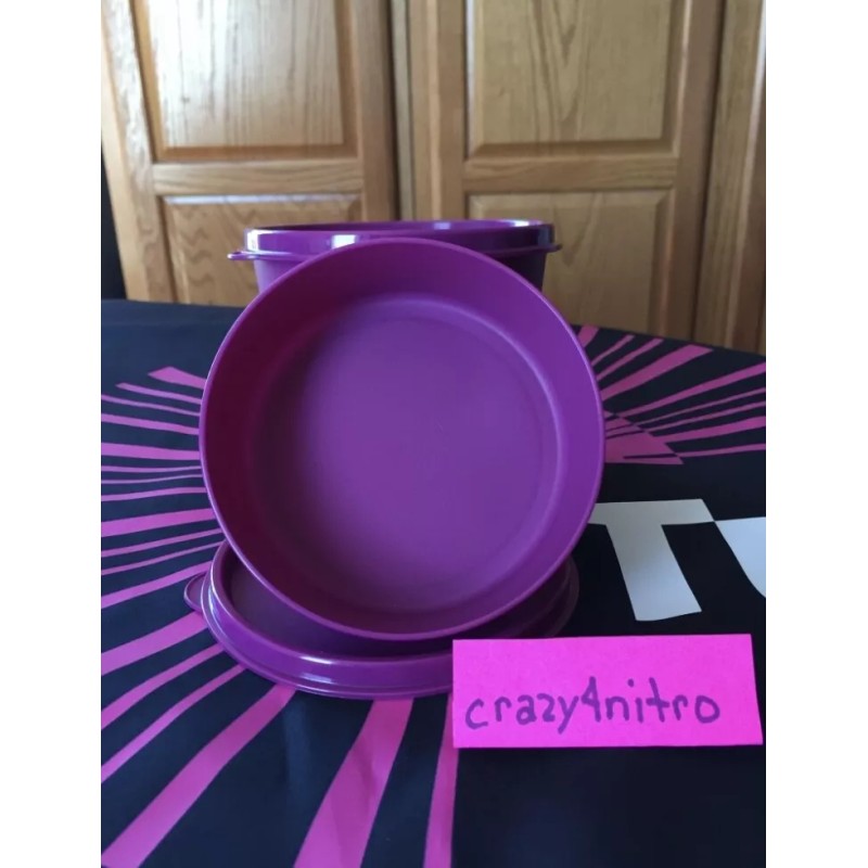 TUPPERWARE LITTLE WONDERS SET OF 4 RHUBARB/PURPLE NEW BPA FREE