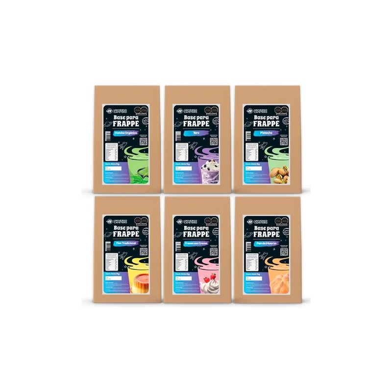 50 Sabores Base Para Frappe En Polvo 1kg, Universo Cafetero