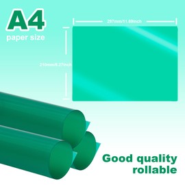 KINETOX Pack of 8 Colour Film Heat Resistant Colour Films A4 Transparent Colour Correction for Lamps Green Lamp Film 29.7 x 21 cm Colour Filter Photo Graphy Studio Headlight Strobe Flash LED Stage DIY