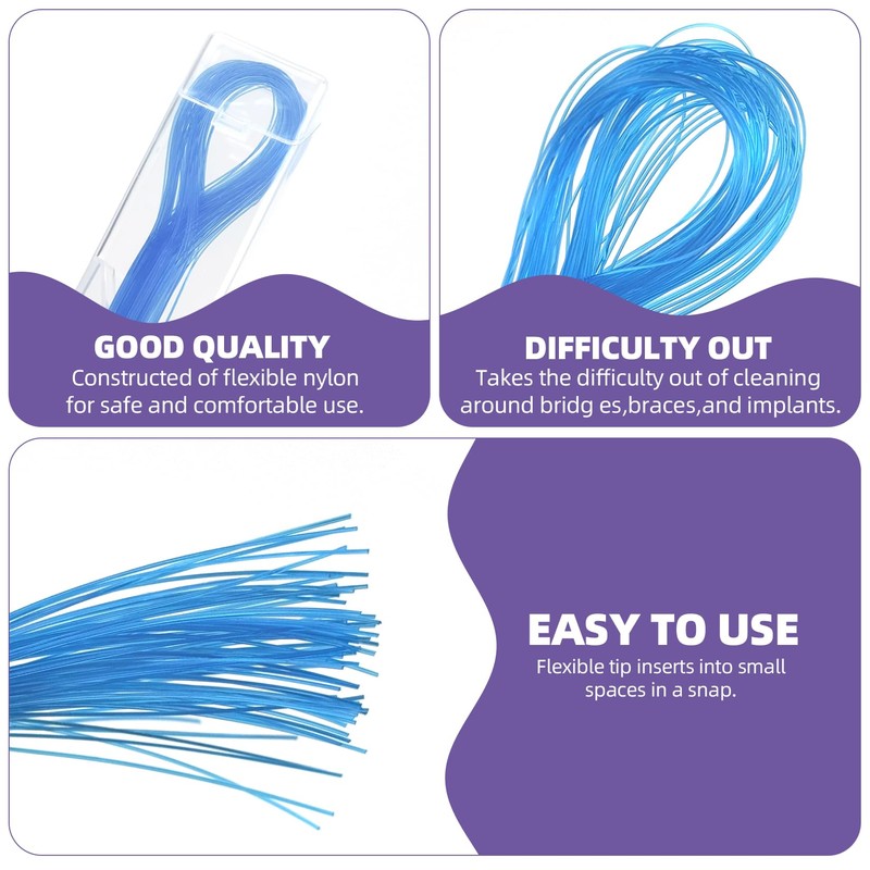 RIZUKO Floss Threaders,Deep Clean Dental Floss Threader for Braces,Bridges,Implants with