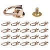 Pack of 20 Brass Stud Rivets D, 12 mm Rivets