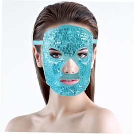 Ipetboom Face Cooling Mask 1pc Reusable Facial Sheet Gel Therapy Minimize Pores Alleviate Eye Bags and Dark Circles Ideal for Travel