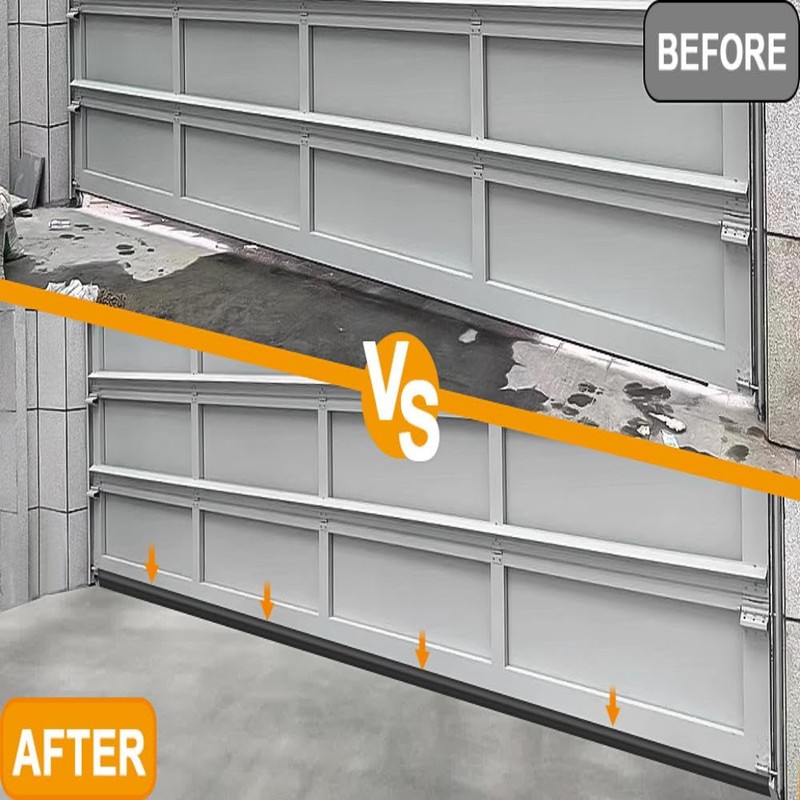 Universal Garage Door Threshold Seals Bottom Rubber Replacement, weatherproofing Garage