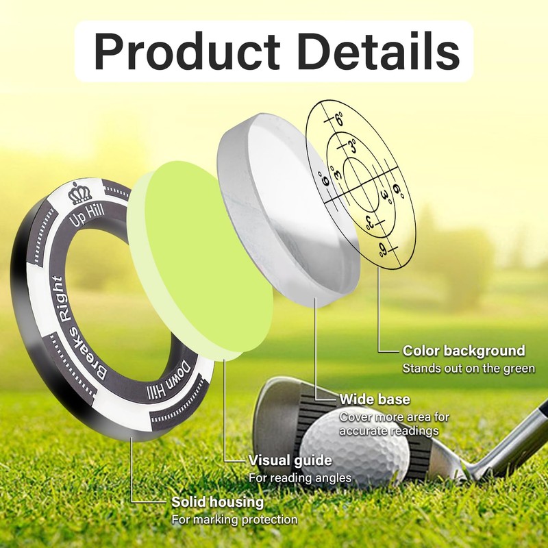 Premium Golf Green Reader Level Ball Marker with High Precision