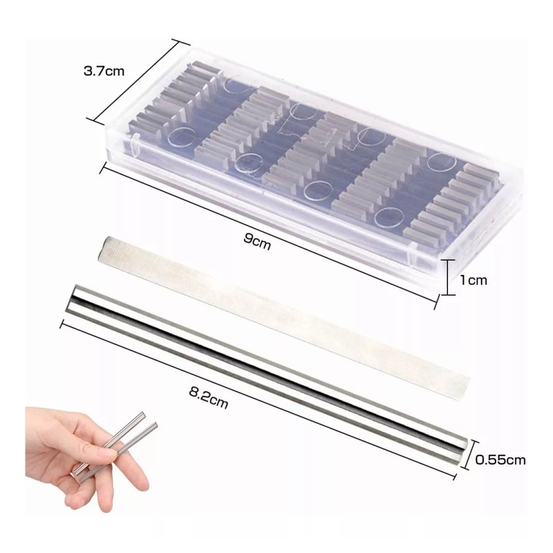 Sagaiot 10pzs Cuchillas De Repuesto Para Cepillo Eléctrico 82mm Hss