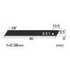 Blade 8.0x0.9x0.038cm silver BA-53P to exchange Enuti A-type cutter (japan