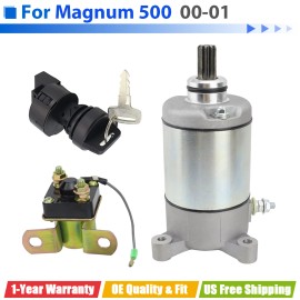 Motorsupermarkets Starter for Polaris Magnum 500 4X4 2000-2001 with Relay & Ignition Key Switch