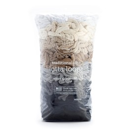 friendly loom Quality Cotton Weaving Loops in Neutral Colors – 7” Traditional Size | Weave 6 Functional Potholders | Made in The USA