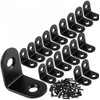 LGSFTBFS 20 PCS L Bracket Corner Brace Sets,Black Metal Corner