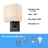 YUBOLE Industrial Wall Sconces Black Bedroom Wall Lamp with Khaki