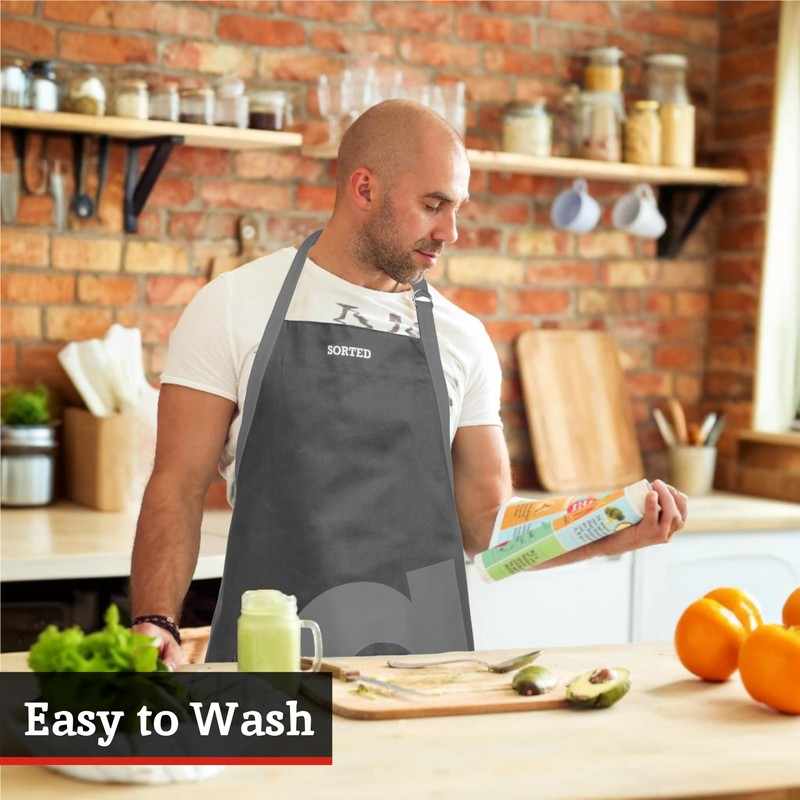 Premier Housewares Sorted Apron - Black/Grey