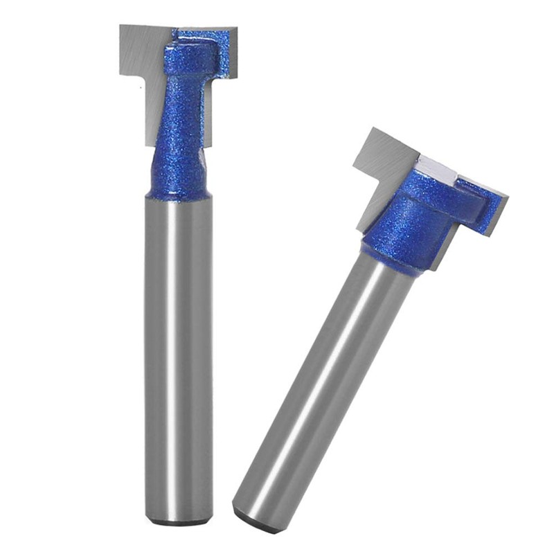 Eyech 2pcs 1/4-Inch Shank T-Slot Router Bit Keyhole Router Bit