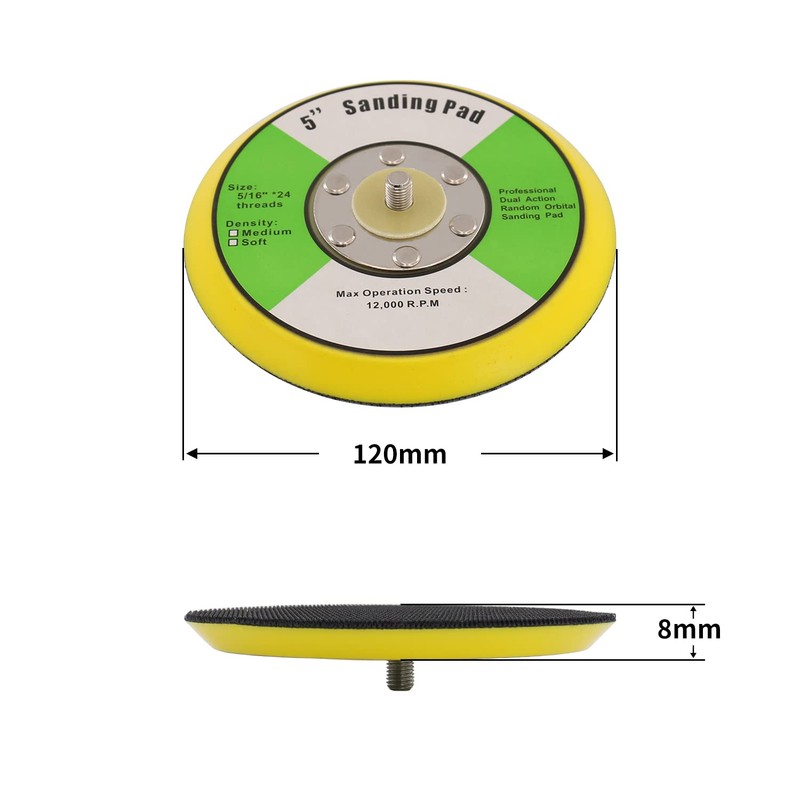 2Pcs 5inch Backing Pad Hook and Loop for Sander Polisher