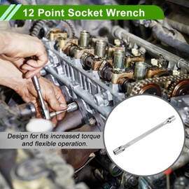 HOPESPANNER Socket Wrench Spanner Socket Remover Chrome Vanadium Steel 1 Pcs 12 Point 8mm 9mm for Car Motorcycle Dirtbike Rotary Combination Wrench Double Ended