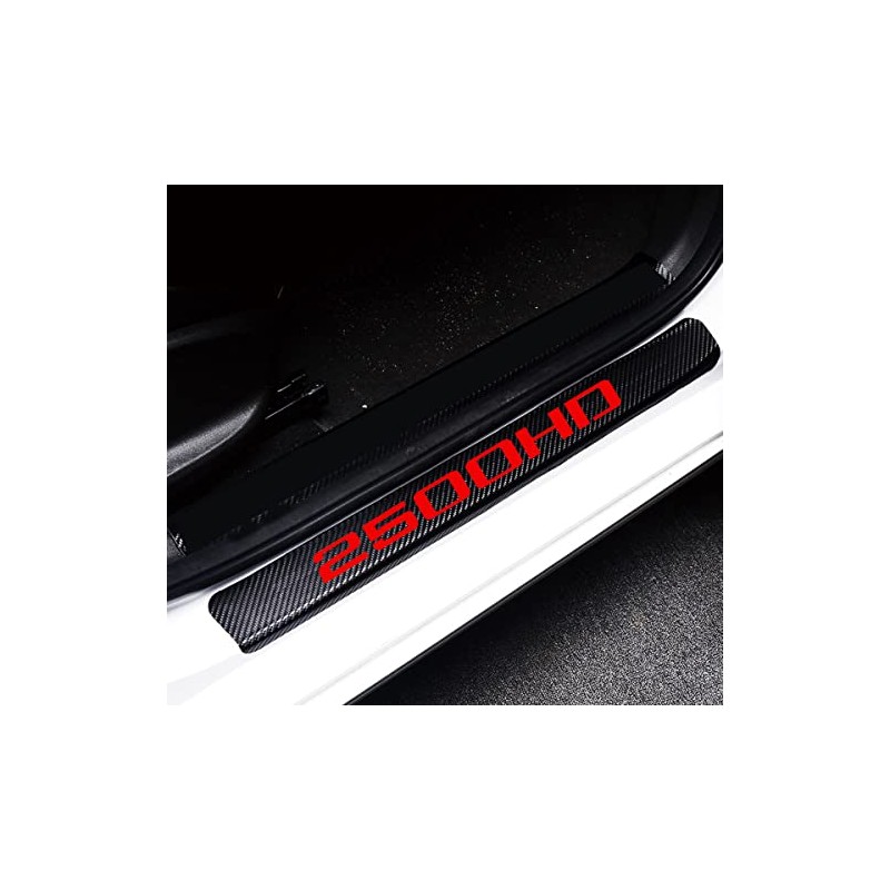 MAXDOOL 4Pcs Car Door Sill Protector Reflective 4D Carbon Fiber