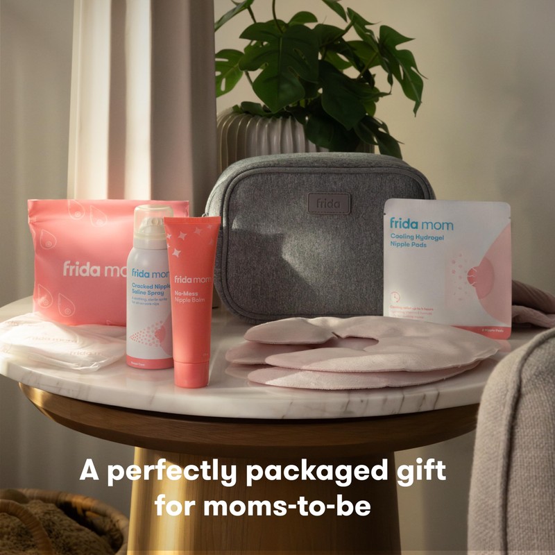 Frida Mom Breastfeeding Survival Kit for Nursing Moms, Reusable Hot+Cold