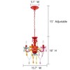LaLuLa Mini Crystal Chandelier Lighting Colorful Chandeliers Small 4 Light