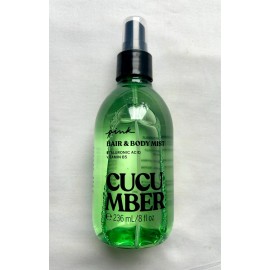 Victoria's Secret Pink Cucumber Hair & Body Mist w/ Hyaluronic Acid 8 fl oz