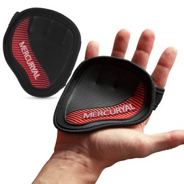 MERCURYAL Pack of 2 Fitness Grip Pads, Grip Pads for Pull-Ups, Pull-Up Gloves, Grip Pads, Strength Training, Neoprene Grip Pads, Alternative for Gloves (Red, S)