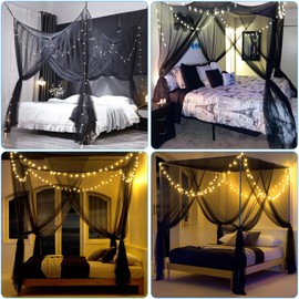 LINSOCLE Mosquito Net Bed, Mosquito Net Double Bed, 190 cm x 210 cm x 240 cm Mosquito Net for Bed, Mosquito Net Bed for Home and Camping