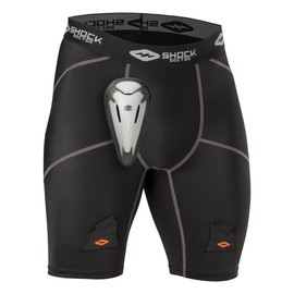 Shock Doctor Hockey Compression Short with BioFlex Cup Included for Adult Men Black
