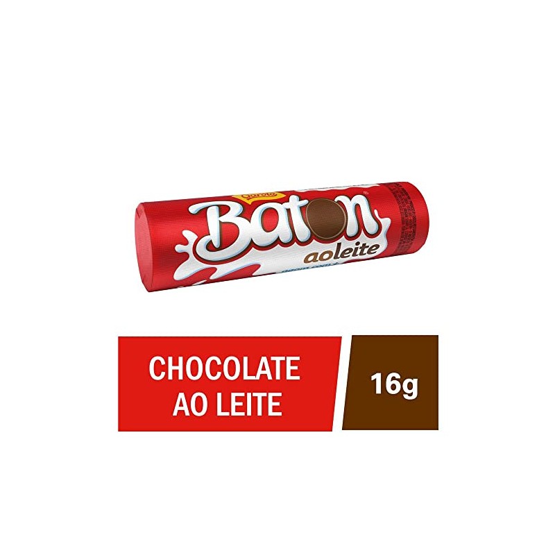 Milk Chocolate 30x0.56oz. - Chocolate ao Leite 30x16g - Baton