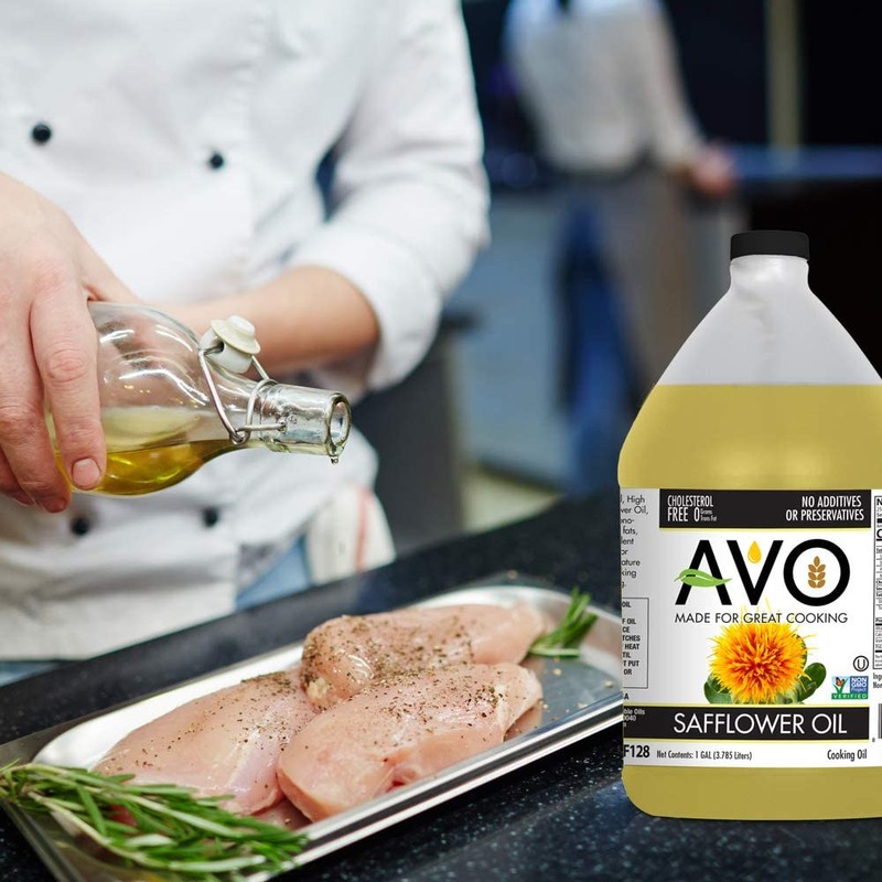 AVO Naturally Processed NON-GMO High Oleic Safflower Oil, 1 Gallon
