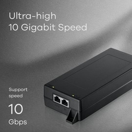 Zyxel Single Port Power Injector | 1-10G MultiGig 802.3bt PoE++ Injector | Simple Plug and Play | IEEE 802.3af/at/bt Compatible Wireless LAN APs, IP Video Cameras or IP Phones up tp 6+W [POE12-90W]