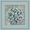 American Mahjong Set 160PCS 32mm 4-Layer Engraved Acrylic Mint Green