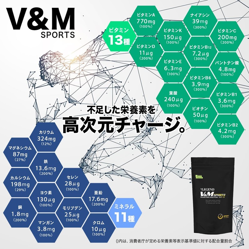 ビーレジェンド マルチビタミン&ミネラル カプセル ビタミン13種 ミネラル11種 180粒 30日分 インフォームドスポーツ取得 スポーツ(アスリート向け)