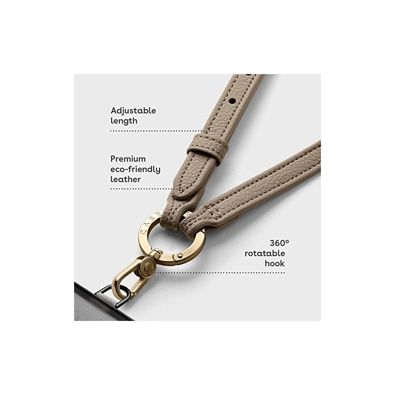 CASETiFY Pebbled Cross-body Strap - Latte